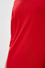 Красное трикотажное платье NONA по фигуре с укороченными рукавами Garne 3038041 фото №4