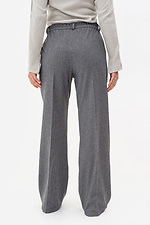 Полушерстяные широкие брюки серого цвета Garne 3042041 фото №5