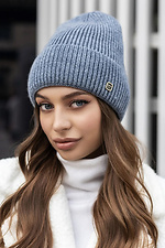 Strickmütze Eva auf Fleece, Jeans  4051041 Foto №1