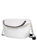 Kleine Universaltasche aus weißem Kunstleder mit Metallnieten SamBag 8045041 Foto №1
