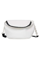 Kleine Universaltasche aus weißem Kunstleder mit Metallnieten SamBag 8045041 Foto №2