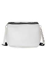 Kleine Universaltasche aus weißem Kunstleder mit Metallnieten SamBag 8045041 Foto №3