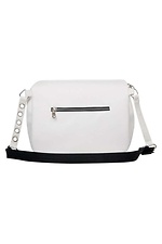 Kleine Universaltasche aus weißem Kunstleder mit Metallnieten SamBag 8045041 Foto №4