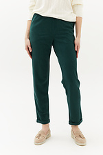 High rise EDIT suede skinny pants in green Garne 3040042 photo №1