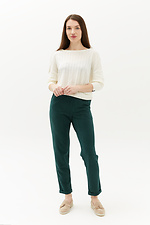 High rise EDIT suede skinny pants in green Garne 3040042 photo №2