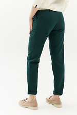 High rise EDIT suede skinny pants in green Garne 3040042 photo №4