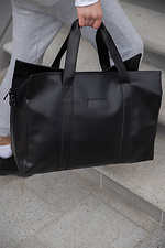Large black leatherette travel bag Mamakazala 8038043 photo №5