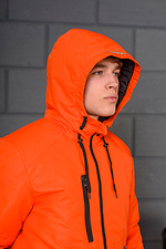 Утепленная весенняя куртка парка оранжевого цвета AllReal 8042043 фото №5