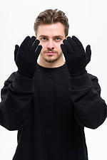 Men's Warm Gloves Black Without 8056043 photo №2