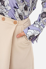 Женская юбка GUI А-силуэта на пуговицах молочного цвета Garne 3042044 фото №5