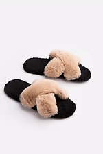 Beige fur slippers for home Family Story 4008045 photo №3