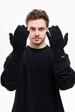 Men's Warm Gloves 26 Black Without 8056045 photo №2