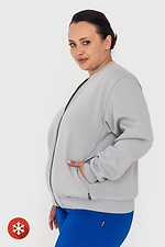 Fleece-lined SIM bomber with gray knit lining Garne 3041046 photo №2