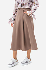 Жіноча спідниця GUI А-силуету на ґудзиках бежевого кольору Garne 3042046 фото №1