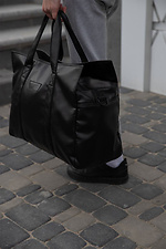 Black glossy leatherette travel bag Mamakazala 8038046 photo №2