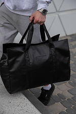 Black glossy leatherette travel bag Mamakazala 8038046 photo №4