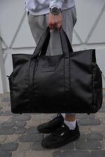 Black glossy leatherette travel bag Mamakazala 8038046 photo №5