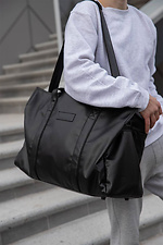 Black glossy leatherette travel bag Mamakazala 8038046 photo №6