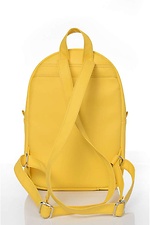 Желтый маленький рюкзак из кожзама с внешним карманом SamBag 8045046 фото №2