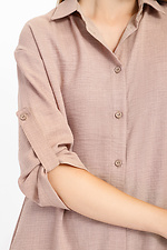 Long dress shirt in linen with buttons Garne 3039047 photo №5