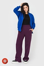 SIM-Bomberjacke aus Fleece mit blauem Strickfutter Garne 3041047 Foto №2