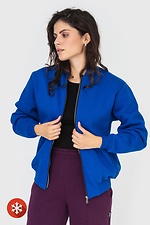 SIM-Bomberjacke aus Fleece mit blauem Strickfutter Garne 3041047 Foto №3
