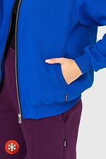 SIM-Bomberjacke aus Fleece mit blauem Strickfutter Garne 3041047 Foto №5