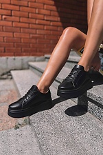 Schwarze High-Top-Sneaker aus Leder Garne 3200047 Foto №1