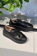 Schwarze High-Top-Sneaker aus Leder Garne 3200047 Foto №5