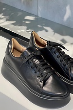 Schwarze High-Top-Sneaker aus Leder Garne 3200047 Foto №6