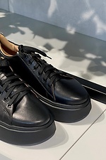 Black leather high top sneakers Garne 3200047 photo №7