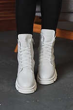 Білі зимові черевики в стилі армії на платформі  8019047 фото №8