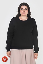 Damen-Sweatshirt aus Baumwolle in Schwarz Garne 3041048 Foto №3