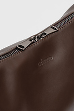 Women's eco-leather bag, chocolate Garne 3300048 photo №8