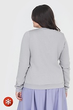 Graues Damen-Sweatshirt aus Baumwolle Garne 3041049 Foto №4