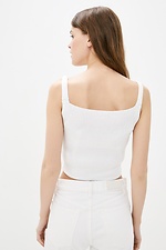 Ribbed short knit top with wide straps Sewel 4038049 photo №2