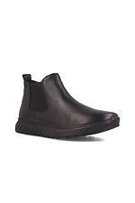 Demi-season black leather men's chelsea boots Forester 4203049 photo №1