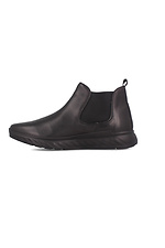 Demi-season black leather men's chelsea boots Forester 4203049 photo №2