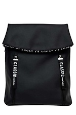 Большой черный рюкзак из кожзама с отделением для ноутбука SamBag 8045049 фото №3