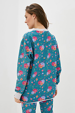 Knitted oversized jacket CLEAN in large flowers Garne 3038050 photo №4