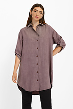 Long dress shirt in linen with buttons Garne 3039050 photo №2