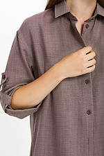 Long dress shirt in linen with buttons Garne 3039050 photo №5