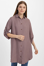 Long dress shirt in linen with buttons Garne 3039050 photo №6