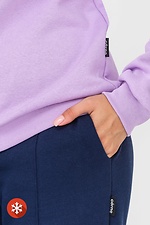 Damen-Sweatshirt aus Baumwolle, lila Farbe Garne 3041050 Foto №4