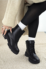 Women's winter leather boots with low speed.  4206050 photo №3