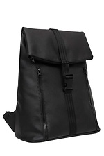 Большой черный рюкзак из кожзама с отделением для ноутбука SamBag 8045050 фото №4