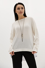 White long back knit sweater Garne 3039051 photo №2