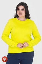 Бавовняний жіночий світшот жовтого кольору Garne 3041051 фото №1