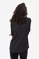 Жіноча блуза GERTIE чорного кольору з зав'язкою Garne 3042051 фото №7