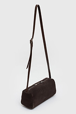 Schokoladenfarbene Wildledertasche für Damen. Garne 3300051 Foto №3